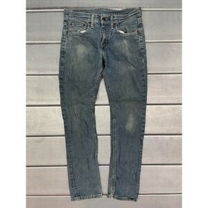 Levis 511 Jeans Mens 28X29 Blue Medium Wash Denim Slim Straight Leg Faded